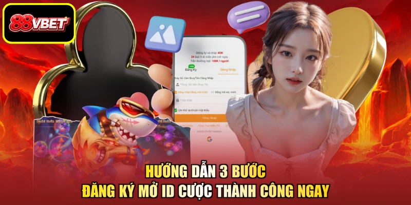 Hướng dẫn 3 bước đăng ký mở ID cược thành công ngay